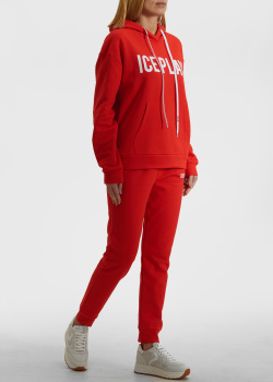 Красный спортивный костюм Iceberg Ice Play с логотипом, фото